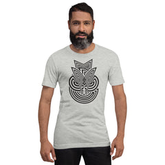 Men's Abstract Face Art T-Shirt  - Grey