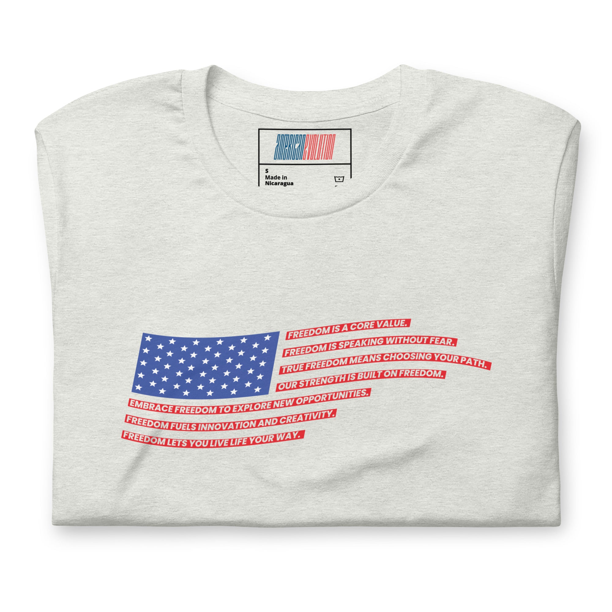 Unisexual Freedom T-shirt - Flag Print 