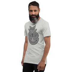 Abstract Face Art T-Shirt - Grey